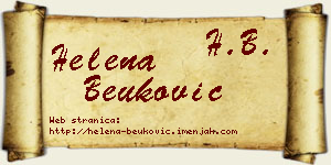 Helena Beuković vizit kartica